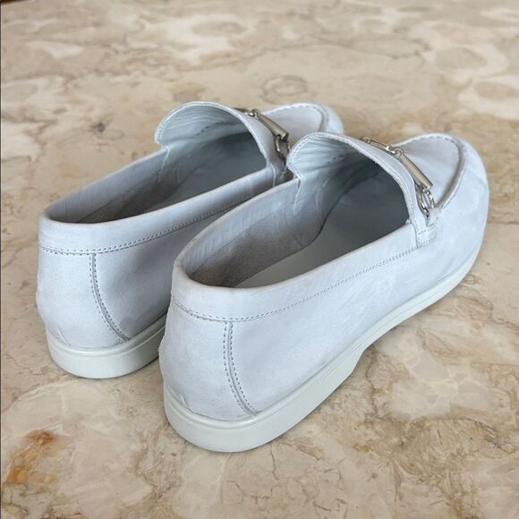 Hogl Light Blue Leather Horsebit Loafers - Picture 7 of 16